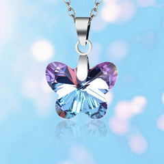 Crystal Butterfly Pendant Necklace And Fashionable Jewelry for Girls