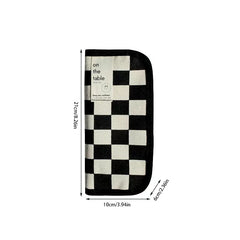 Large Capacity Checkerboard Lattice Pencil Case