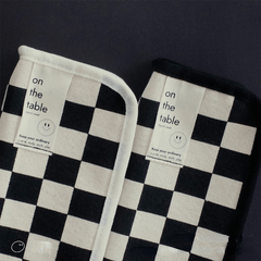 Large Capacity Checkerboard Lattice Pencil Case