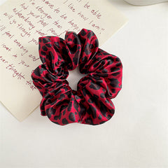 Leopard Print Fabric Large Scrunchie Hair Tie Elastic Hair Rope Hair Accessories