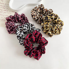 Leopard Print Fabric Large Scrunchie Hair Tie Elastic Hair Rope Hair Accessories