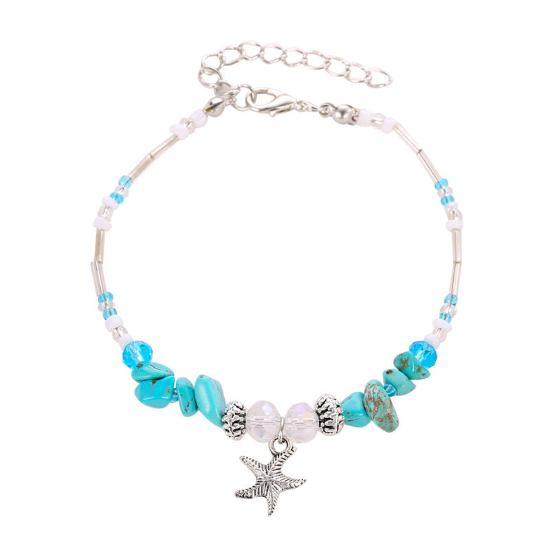 Boho Style Starfish Shell Anklet Beach Party Girls Accessories