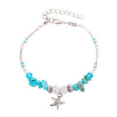 Boho Style Starfish Shell Anklet Beach Party Girls Accessories