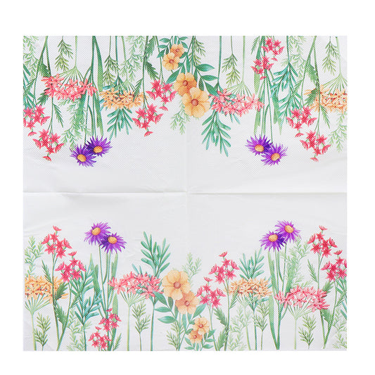 20-Piece Wildflower Printed Napkin Set for Parties & Restaurants