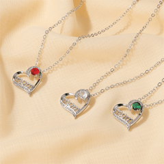 Heart Shape Mom Necklace Pendant For Mother's Gift Jewelry