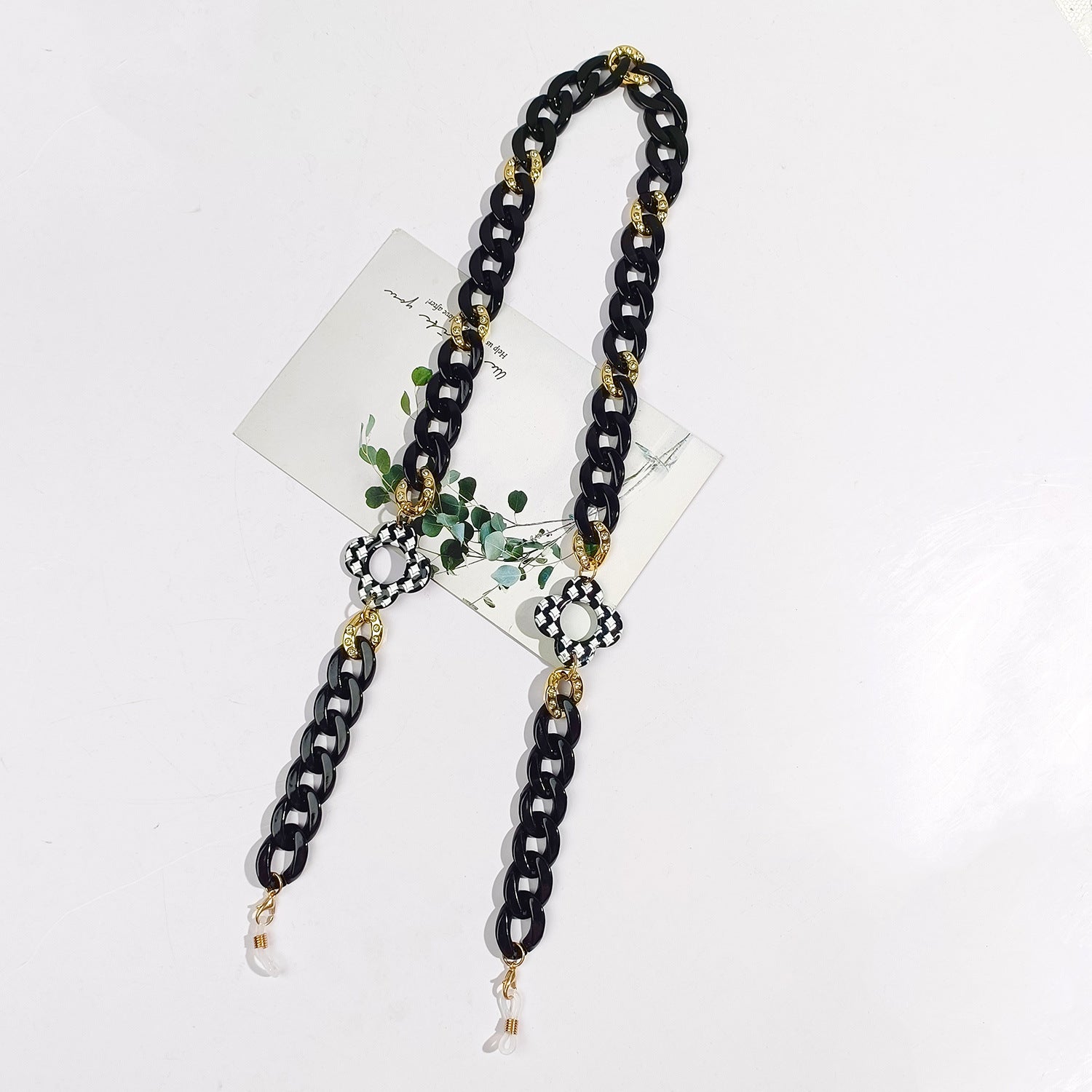 Acrylic Eyeglasses Chain Charm Strap Flower Decor - Face Covering Retainer