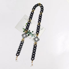 Acrylic Eyeglasses Chain Charm Strap Flower Decor - Face Covering Retainer