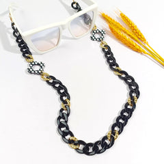 Acrylic Eyeglasses Chain Charm Strap Flower Decor - Face Covering Retainer