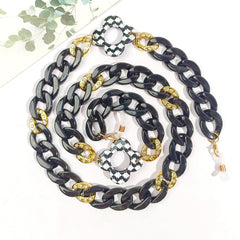 Acrylic Eyeglasses Chain Charm Strap Flower Decor - Face Covering Retainer