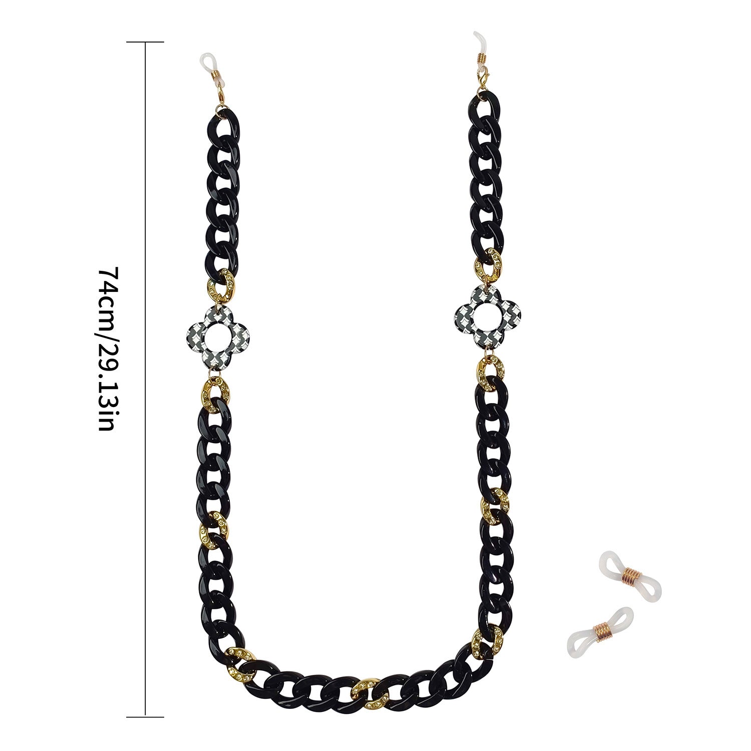 Acrylic Eyeglasses Chain Charm Strap Flower Decor - Face Covering Retainer