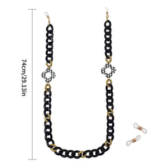 Acrylic Eyeglasses Chain Charm Strap Flower Decor - Face Covering Retainer