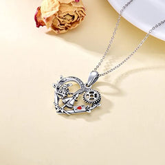 Vintage Rabbit Poker Girl Necklace - Holiday Gift