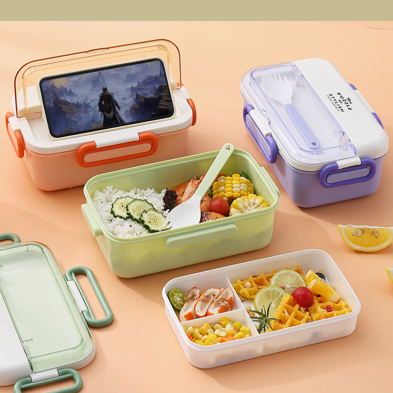 Portable Plastic Lunch Box Large Capacity for Outdoor Camping