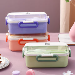 Portable Plastic Lunch Box Large Capacity for Outdoor Camping