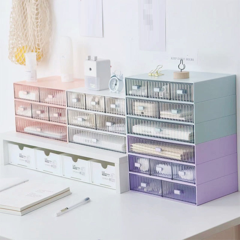 Stackable Storage Drawers for Small Item Cosmetic Office Organizer