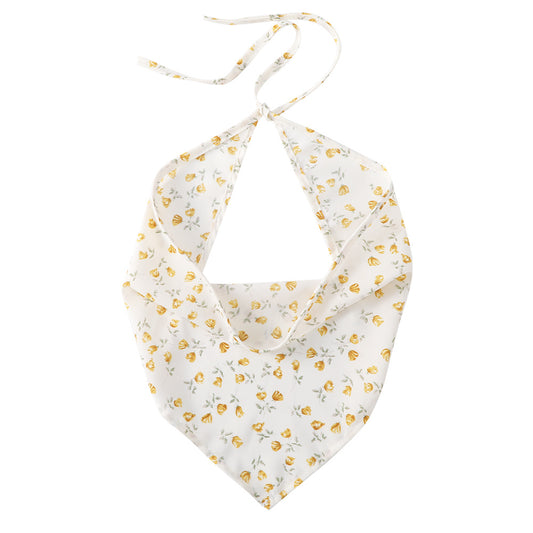 Women's Floral Triangle Bandana Headband Shawl Scarf