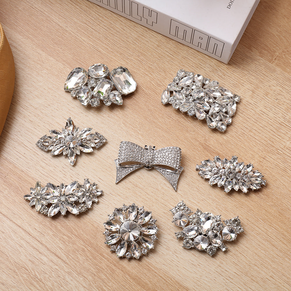 1Pc Rhinestone Square Shoe Clip Wedding Heel Accessories