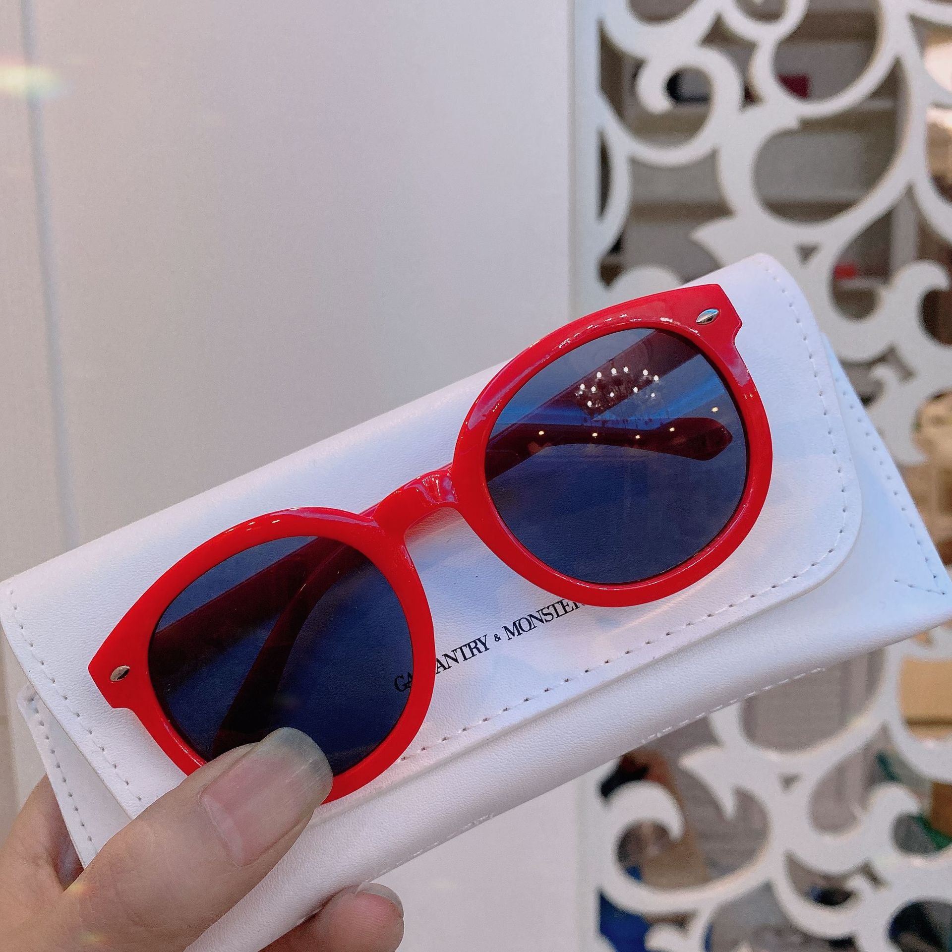 Round Frame Sunglasses for Boys Girls Teens Sun Protection