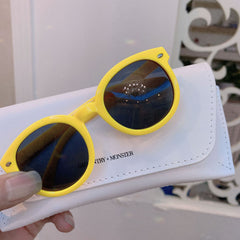 Round Frame Sunglasses for Boys Girls Teens Sun Protection
