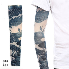 Art Tattoo Gloves UV Sun Protection Compression Arm Sleeves