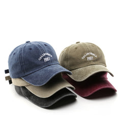 Vintage 1987 Embroidered Baseball Cap Washed Hat