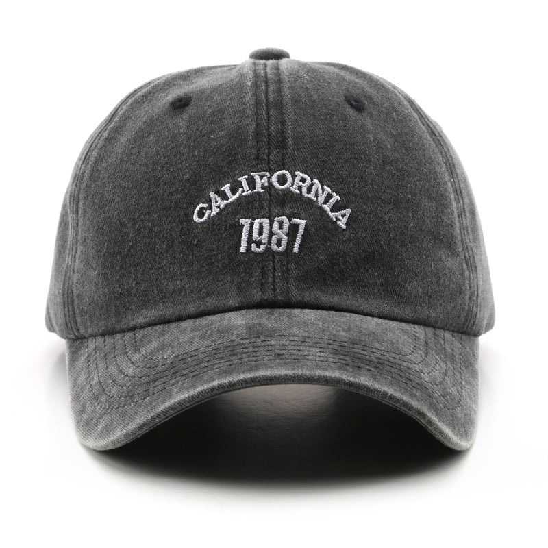 Vintage 1987 Embroidered Baseball Cap Washed Hat