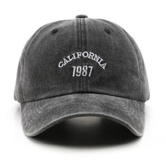 Vintage 1987 Embroidered Baseball Cap Washed Hat
