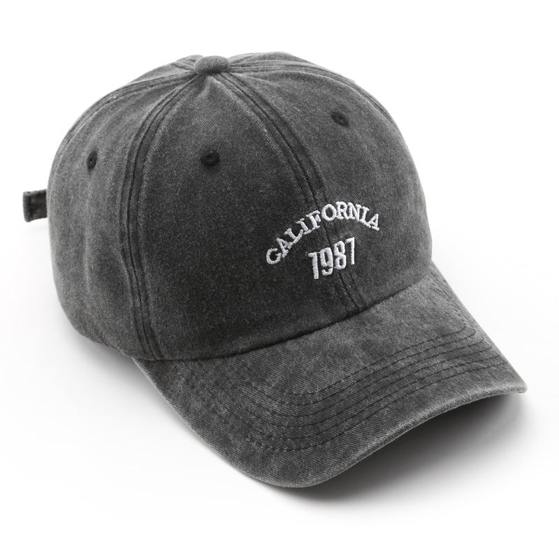 Vintage 1987 Embroidered Baseball Cap Washed Hat