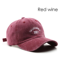 Vintage 1987 Embroidered Baseball Cap Washed Hat