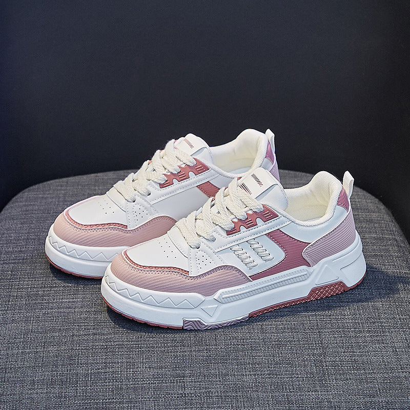 Women's Platform Sneakers Low Top Lace Up Shoes