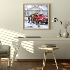 Christmas Diamond Painting Kit DIY Snow Scene 5D Art 20x20c