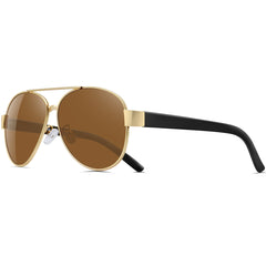 Men's Aviator Polarized Sunglasses Vintage Metal Pilot Sun Glasses