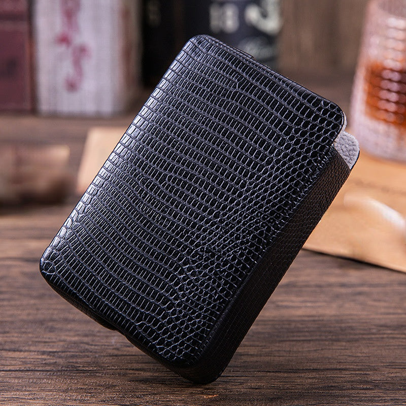 Soft Leather Cigarette Case Holder For Men Portable Pocket Carrying
