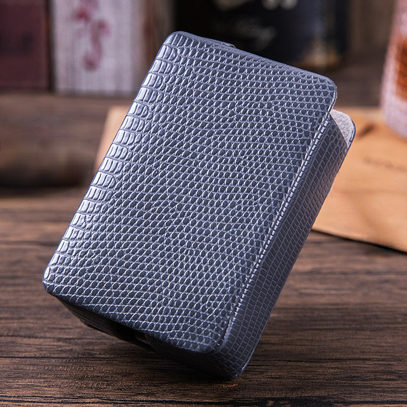 Soft Leather Cigarette Case Holder For Men Portable Pocket Carrying