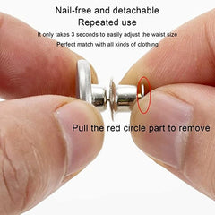 4pcs Set Metal Button Pins for Jeans Pants