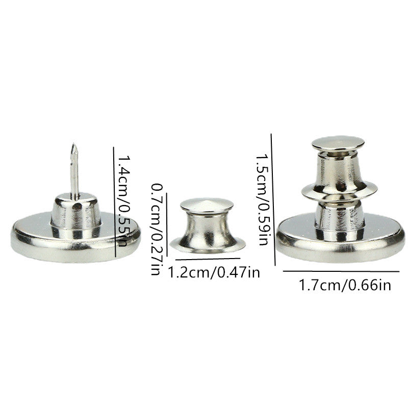 4pcs Set Metal Button Pins for Jeans Pants