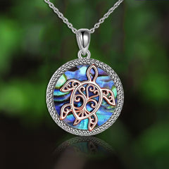 Round Turtle Pendant Necklace Decorative Accessories Gift For Girls