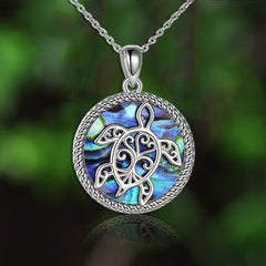 Round Turtle Pendant Necklace Decorative Accessories Gift For Girls