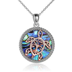 Round Turtle Pendant Necklace Decorative Accessories Gift For Girls