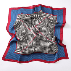 Striped Square Scarf Bandana Neckerchief Head Wrap