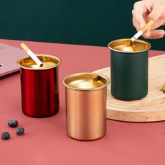 Detachable Metal Stainless Steel Ashtray Funnel Windproof Car Ashtray Cup