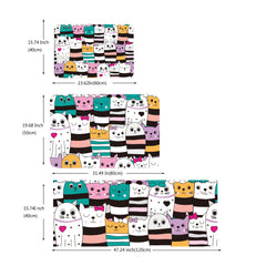 Cat Kitchen Floor Mat Cartoon Oilproof Waterproof Floor Mat Kitchen Mat