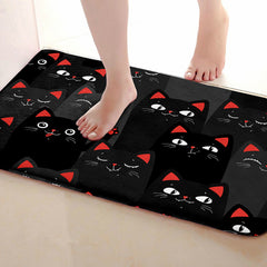 Cat Kitchen Floor Mat Cartoon Oilproof Waterproof Floor Mat Kitchen Mat