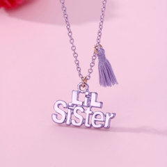2pcs Cartoon SISTER Tassel BFF Necklace Gift For Friends Girls Accessories
