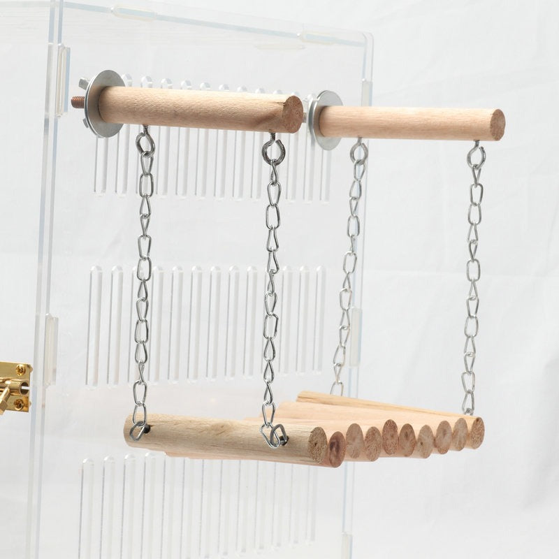 Wooden Swing Toy for Pet Bird Cage