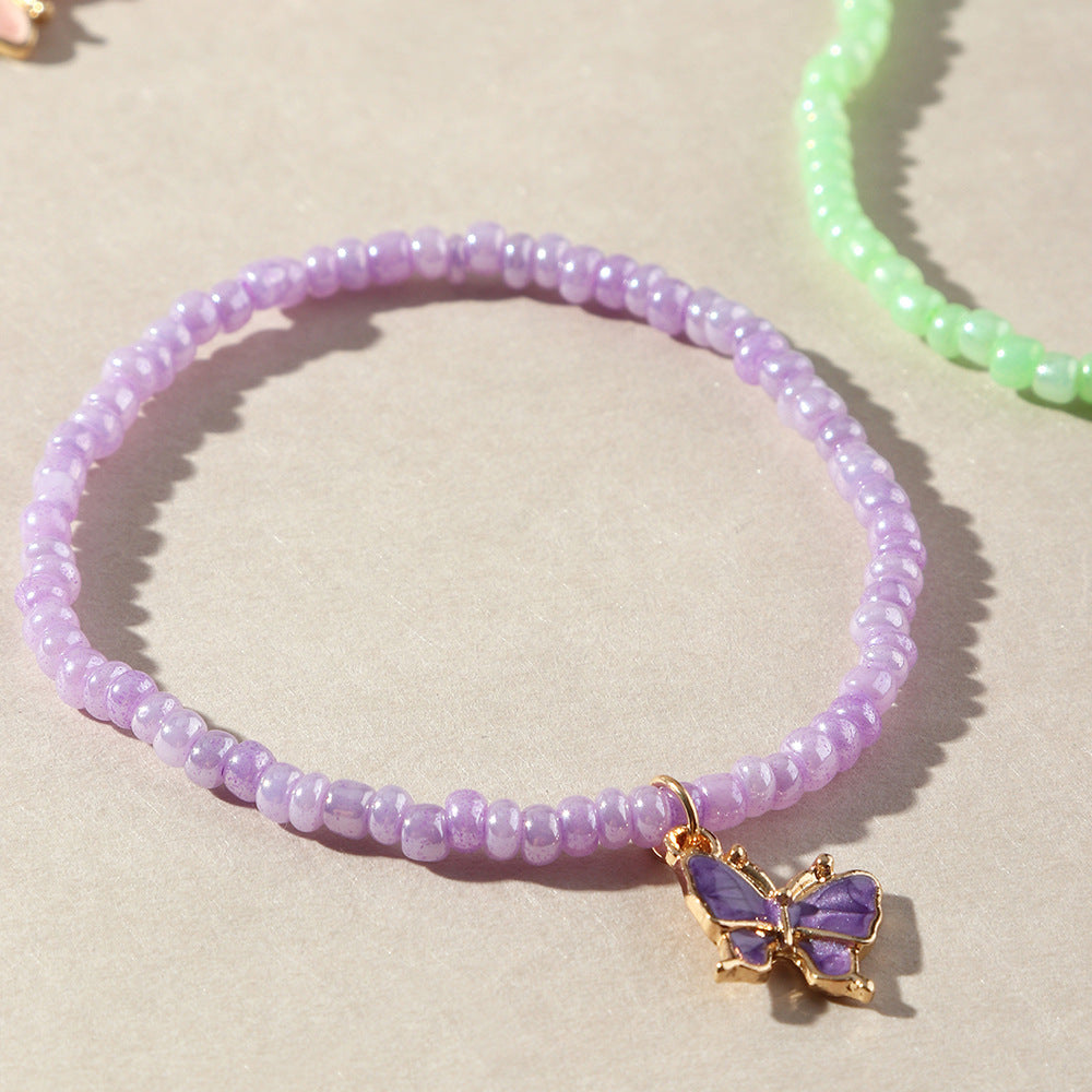 5pcs Butterfly BFF Bracelets for Girls Friends, Holiday Gift