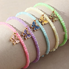 5pcs Butterfly BFF Bracelets for Girls Friends, Holiday Gift