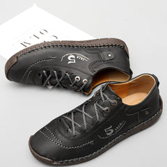Men's Stitching Casual Shoes Outdoor Flat Shoes Walking Sneakers