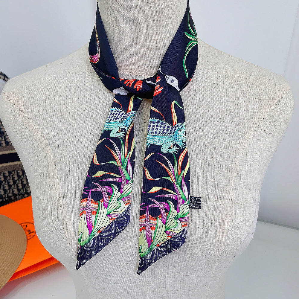 Elephant Pattern Neckerchief Long Skinny Scarf Headband Sash