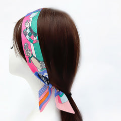 Skinny Scarf Classic Print Ribbon Neckerchief Twilly Scarf Long Hair Ribbon